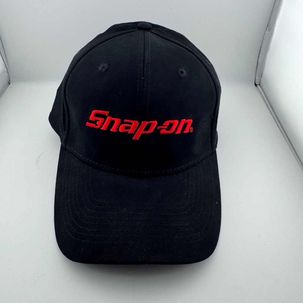 Snap-on Tools Hat Mens OSFM Black Red Embroidered Logo Cotton Baseball Cap